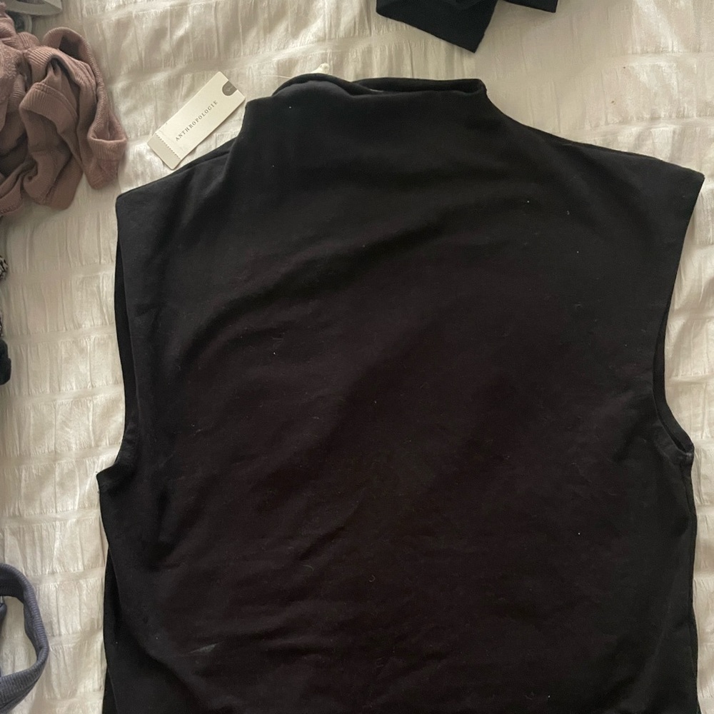 Black mock neck blouse. Size M.